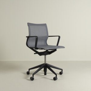Vitra Physix Bureaustoel Ice Grey Fleecenet - Deep Black