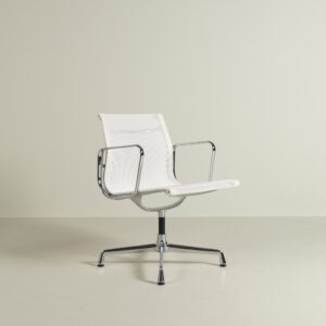 Vitra EA 108 Stoel Wit Netweave - Chroom
