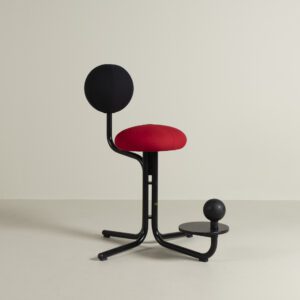 Globe Concept Globe Two Bureaustoel Rood/Zwart Stof - Zwart