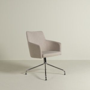 Metalmobil Marka 568 Stoel Beige Stof - Chroom