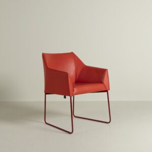 Leolux Pyrite Stoel Rood Leer - Rood