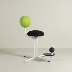 Globe Concept Globe Two Bureaustoel Zwart/Groen Stof - Wit